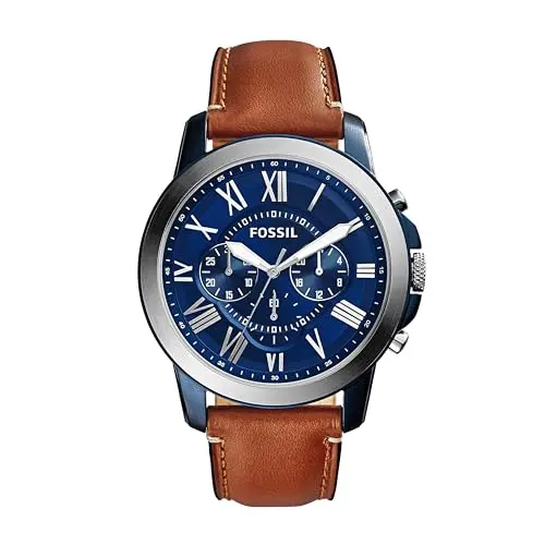 Reloj Fossil Grant para Hombre: Cronógrafo Analogico, Estilo Clásico con Resistencia al Agua