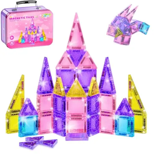 Set Mini de Azulejos Magnéticos Viajeros con Caja de Hierro - Juguetes de Navidad para Niñas
