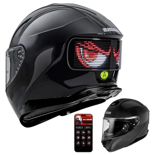 Casco Zonasyrn: Aprobado DOT, Control Smart App y Pantalla LED Personalizable