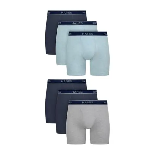 Hanes Boxer Briefs para Hombre, Paquete de 6, Confort y Transpirabilidad Todo el Día