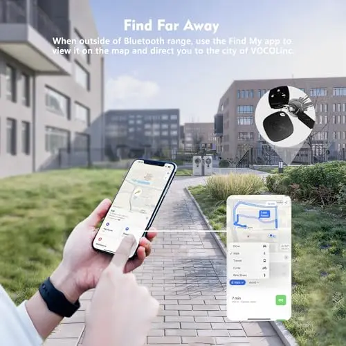 Localizador VOCOlinc Air Tracker 4 Pack: Encuentra tus objetos con Apple Find My, IP67 y batería reemplazable - imagen 4
