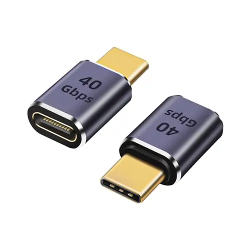 Adaptador Extensor USB-C GHQXZT (2 Pack) – 40Gbps, 8K@60Hz y Carga Rápida de 100W