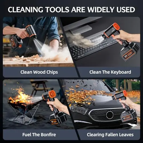 Soplador de Aire Eléctrico - 33,000 RPM, Baterías Recargables, Ideal para Limpieza de PC y Más - imagen 5