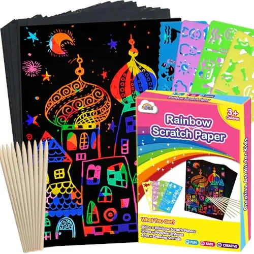 ZMLM 100Pcs Papel para Rasgar Arcoíris – Kit de Manualidades para Niños