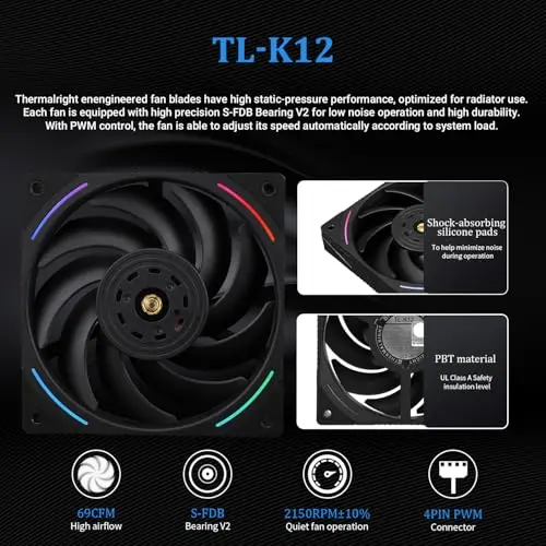 Enfriador Líquido Thermalright Mjolnir Vision 360 ARGB con Pantalla LCD y Alta Compatibilidad - imagen 5