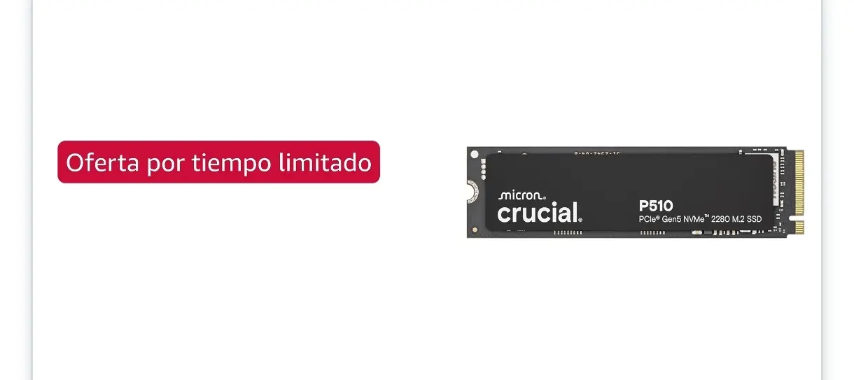 M.2 Crucial 1Tb Gen 5 - Oferta relampago