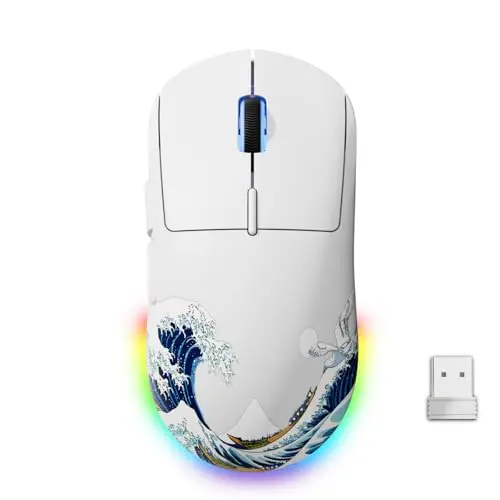 Typehaven G57: Ratón Gaming Inalámbrico 8000 DPI, Conexiones Tri-Mode