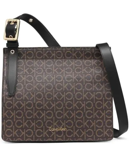 Calvin Klein Havana: Crossbody Organizacional en PVC, Beige, Negro y Marrón