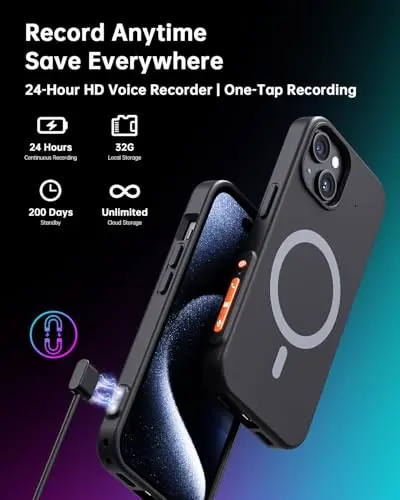 Grabador de Voz AI Yorlu con Transcripción, Cancelación de Ruido y 32GB para Llamadas y Reuniones - imagen 4