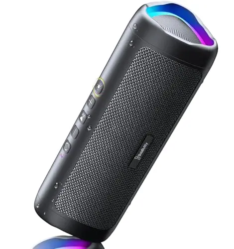 Altavoz Bluetooth 20W, sonido HD, portátil, IPX5 resistente al agua, hasta 24h de reproducción.