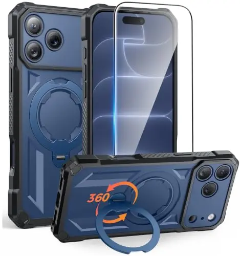 Funda FNTCASE para iPhone 18/17 Pro Max con soporte magnético 360°