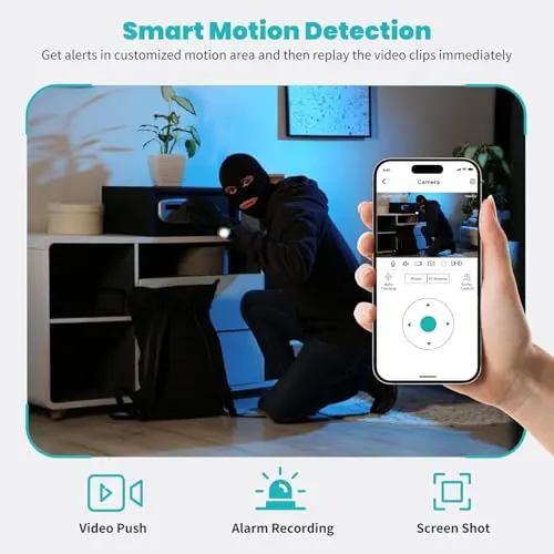 Cámara de Seguridad Indoor Woenergy 1080P, 360° con Detección de Movimiento y Visión Nocturna - imagen 4