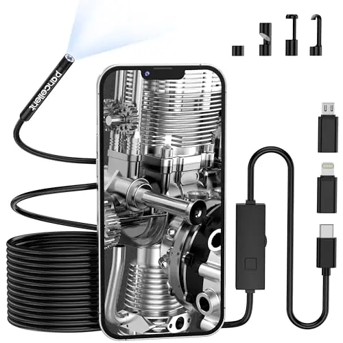 Endoscopio Pancellent Ultra Delgado 0.216'' con resolución 1920P y luz LED - 16.5FT