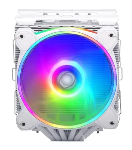 Cooler Master Hyper 622 Halo White: Refrigeración Dual Tower con ARGB y Ventiladores PWM - imagen 2