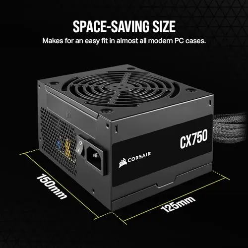 Fuente de Poder CORSAIR CX750 80 Plus Bronze ATX 750W - Eficiencia y Silencio - imagen 5