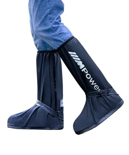Cubiertas Impermeables RINJOY con Reflector y Zipper para Motociclistas - Antideslizantes y Plegables