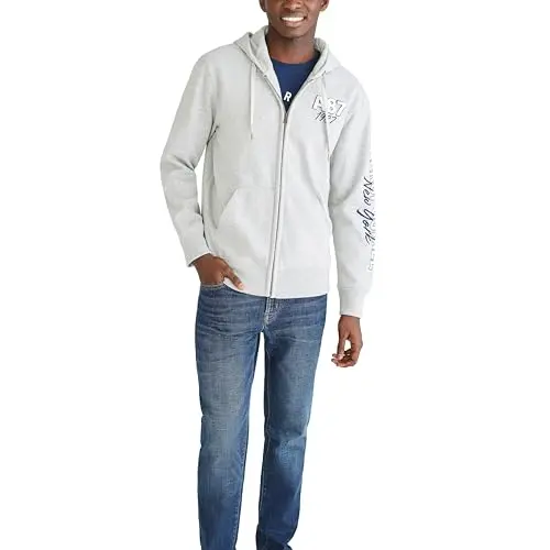 Sudadera con Capucha Aero Logo - Gris Claro, Gruesa y Con Estilo, talla grande