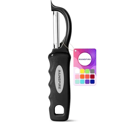 Pelador de Verduras Giratorio con Mango Cómodo y Duradero - 1Pcs Negro