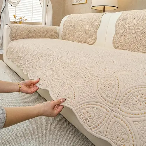 Funda Cuadrada de Sofá Floral Antideslizante y Lavable, Diseño Elegante y Versátil