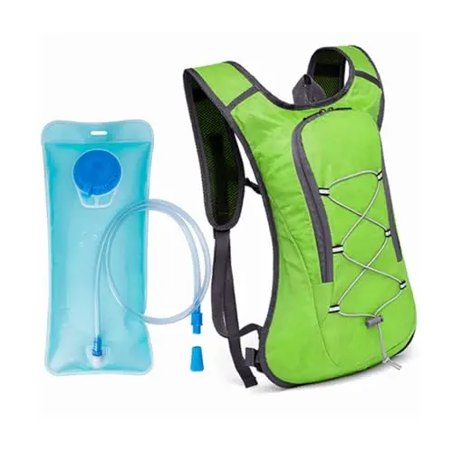Mochila Hidratación Apexillio con vejiga de 2L para deportes al aire libre (Negro)
