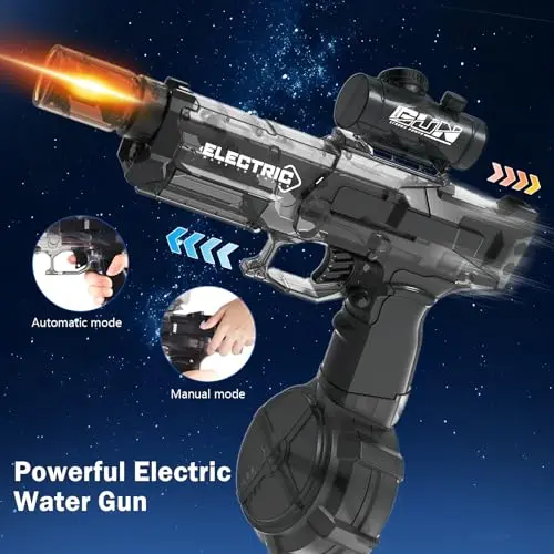 Pistola de Agua Eléctrica: ¡Diversión Iluminada y Rango de 8-10 m para Todos! - imagen 4