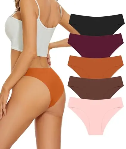 Jaywan Braguitas Invisibles Sin Costuras para Mujer, 5 Pack de Confort y Diseño Sexy