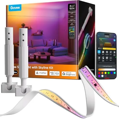 Govee RGBWWIC Strip Light 13.1ft: Control inteligente, 154 efectos y hasta 281 quintillion colores
