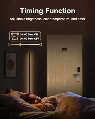 Lámpara de Pie RGB Inteligente Keepsmile con 172 LEDs, Control APP y Sincronización Musical - imagen 5