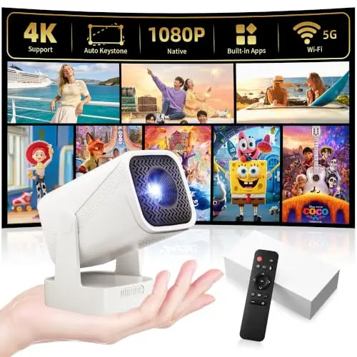 Proyector Mini Inteligente 1080P Nativo con WiFi y Bluetooth - Portátil y Potente