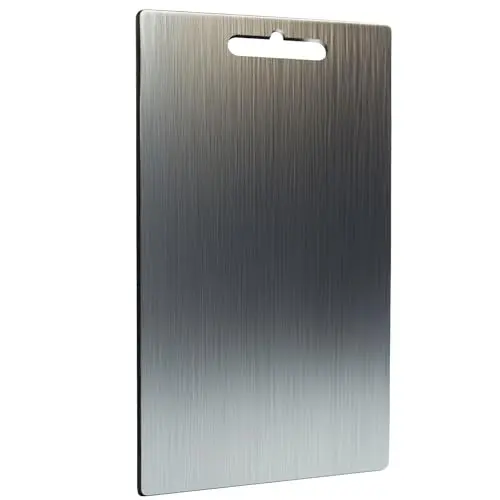 Tabla de Cortar de Titanio - Doble cara, Antibacteriana y Fácil de Limpiar (14"L x 10"W)