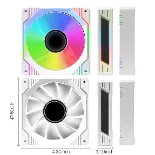 Ventiladores ARGB Infinity Mirror PANO-MOUNTS 120mm - Kit de 3 con Control PWM y 1800 RPM - imagen 2