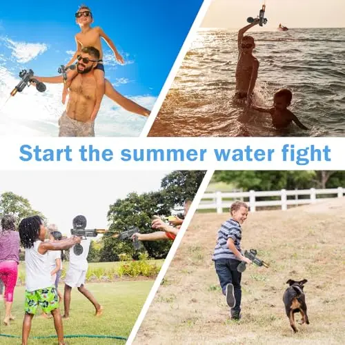 Pistola de Agua Eléctrica: ¡Diversión Iluminada y Rango de 8-10 m para Todos! - imagen 3