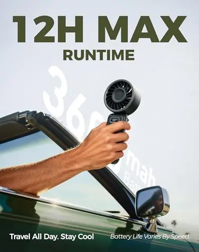 Ventilador Turbo Portátil Diveblues, 100 Velocidades, 4 en 1, Recargable USB-C y Ligero para Verano - imagen 5