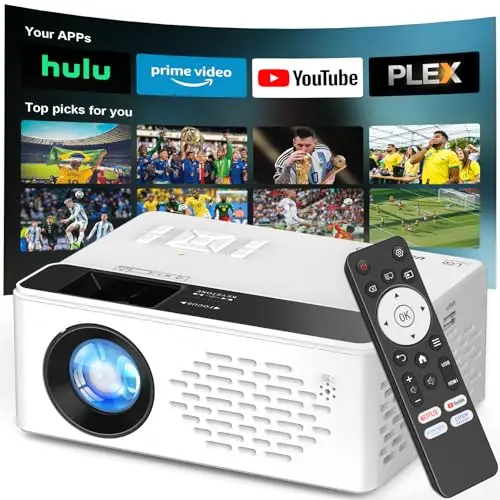 Proyector Inteligente TMY 1080P: Compatible con Netflix, Prime Video y YouTube