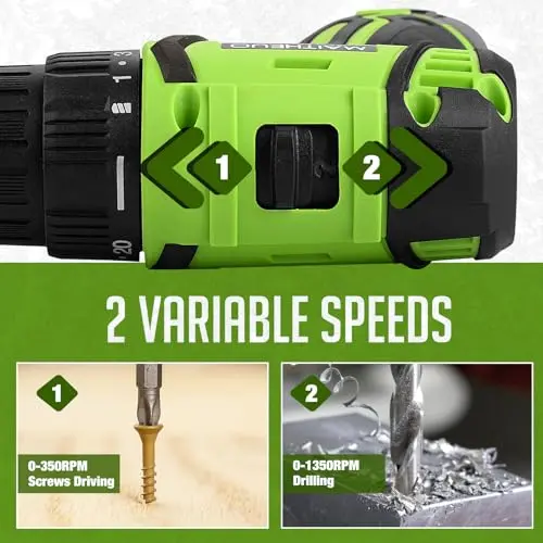 Taladro Cordless DEGLASERS 16.8V, 2 Velocidades, 20+1 Configuraciones de Torque - imagen 5