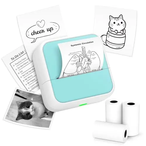 Impresora Portátil Sticker Printer - Mini, Bluetooth, Termal, con Stickers para iPhone y DIY