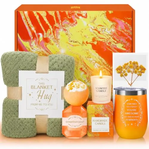 Cesta de Regalos de Cuidado Personal para Mujeres con Manta de Franela - Regalo Ideal para Mamás y Amigas