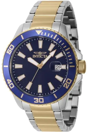 Reloj Invicta Pro Diver para Hombre - 45mm, Acero, Dorado y Esfera Azul