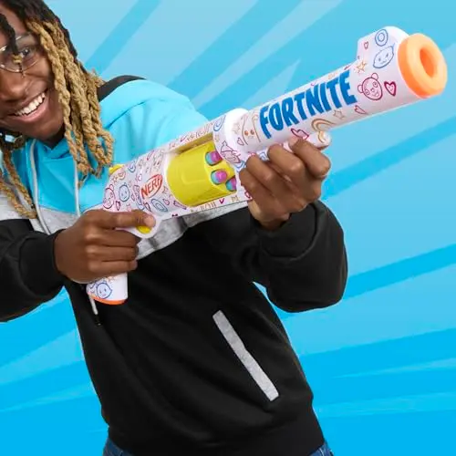 Nerf Fortnite Frenz 4 Ever Blaster, código de bonificación para desbloquear Frenz 4 Ever Wrap en el juego, 6 dardos de élite, tambor de 6 dardos. - imagen 2