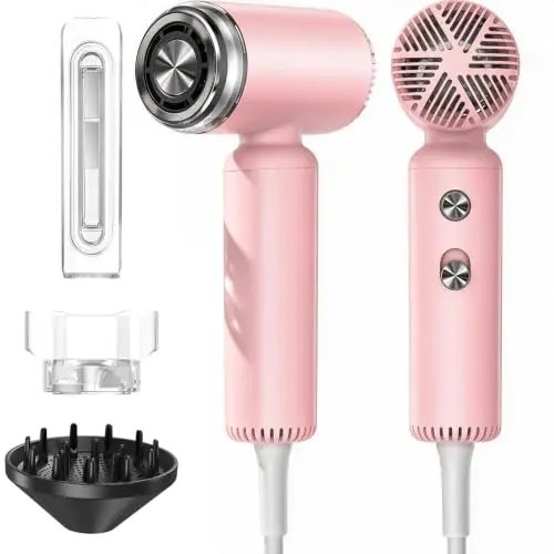 Secador de Pelo Mini de Viaje con Tecnología Iónica - Secado Rápido 15x y 110k RPM