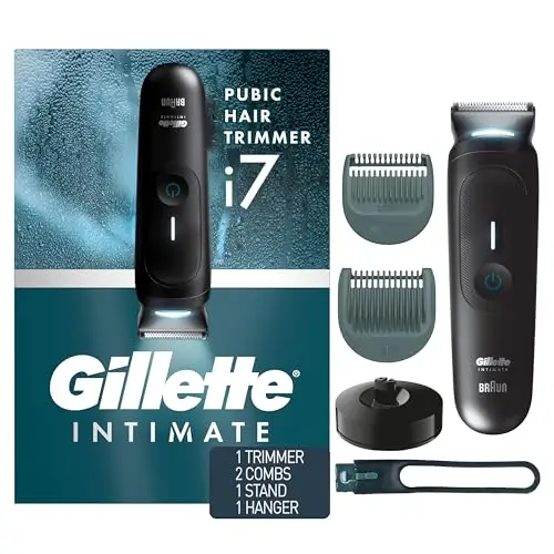 Gillette i7 Intimate: Recortadora Premium a Prueba de Agua con LED para Cuerpo Masculino