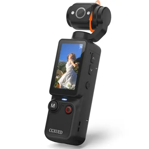 Cámara Vlogging CGXUED: Compacta, con Lente Rotativa y 7 horas de Grabación
