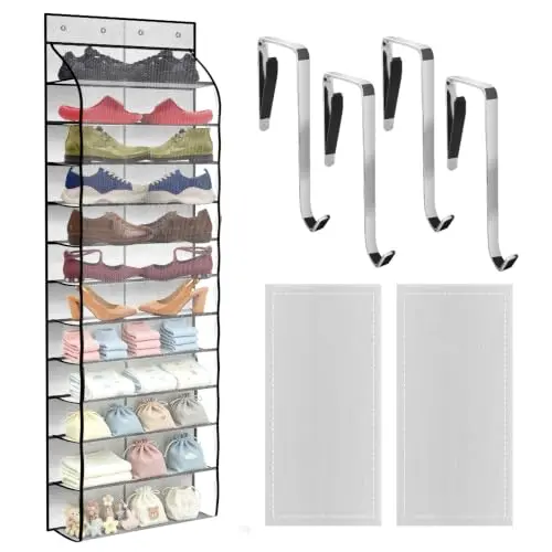 Organizador de Zapatos PAULONE de 12 Bolsillos para Puerta - Blanco