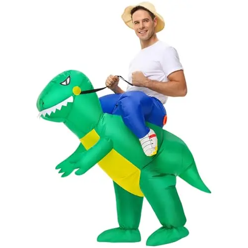 Disfraz Inflable de Dinosaurio BROWNYEW para Adultos – ¡Sé el Centro de Atención esta Halloween!