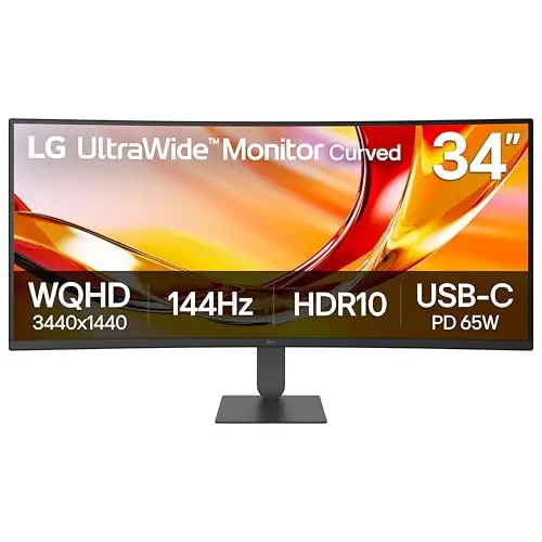 Monitor Curvo LG 34U640B-B 34'' UltraWide WQHD 144Hz FreeSync Premium