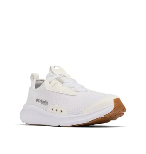 Zapato de Pesca Columbia Men's PFG Castback, No deslizante, Blanco/Roca, 8 Ancho