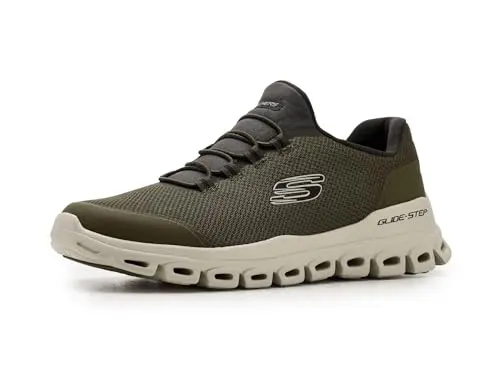 Zapatillas Skechers Glide-Step Noltek Hombre Olive - Talla 9