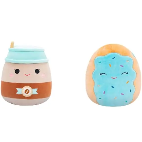 Squishmallows FlipAMallows 8in - Coffee y Tostadora, Producto Oficial de Jazwares