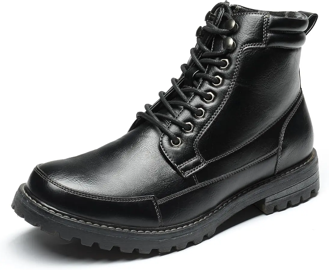 Bruno Marc - Botas para hombre de combate estilo Oxford para motocicleta