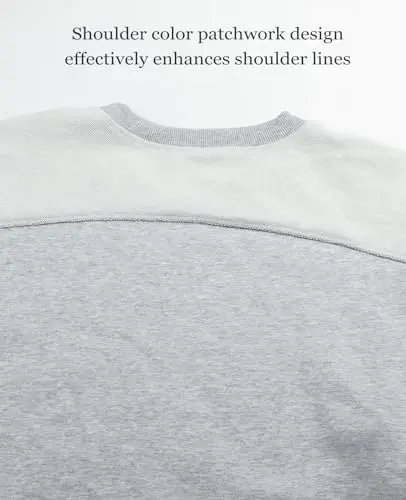 Sudadera Suwangi para Hombre, Diseño de Parches, Casual y Cómoda en Gris Claro - imagen 5